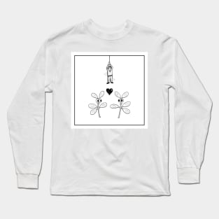 Mistletoe kissing under the human Long Sleeve T-Shirt